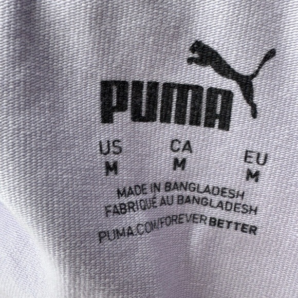 PUMA  Women's Essentials Slim Logo Tee Lavender Crop Top - Picture 7 of 7